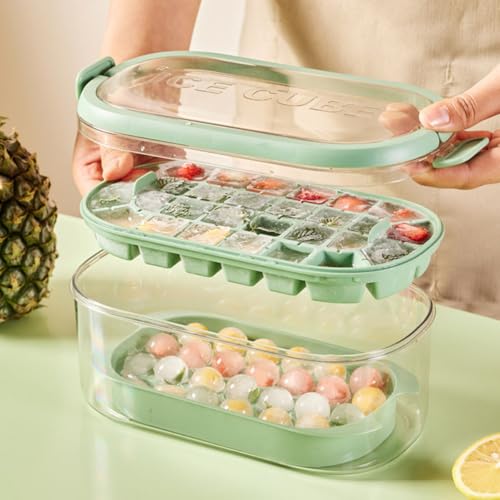 Molde de silicona para cubitos de hielo con tapa y contenedor miniatura 6