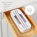 YouCopia StoraRoll Wrap Dispenser 2-in-1, Drawer Organizer for Foil, Plastic Wrap, Parchment and Wax Paper with Safety Cutters and Labels for Kitchen Organization