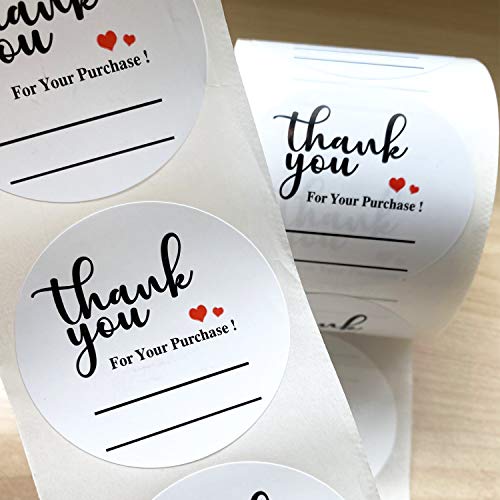 Thank You For Your Purchase Stickers,Thank You Labels With Lines,Writable Stickers For Business,Bakery,Cafe,Boutiques,2 Inch 500 Pcs Per Pack #TOP6