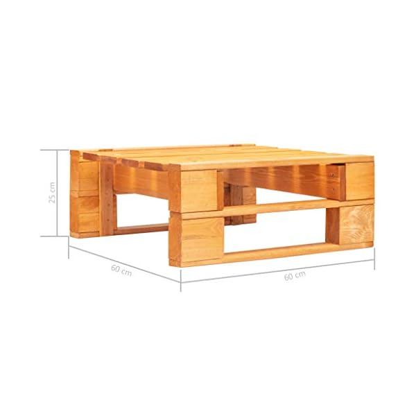 Susany Garden Pallet Ottoman/Coffee Table/Footrest, for Patio, Garden or Living Room FSC Wood Honey Brown - Image 6