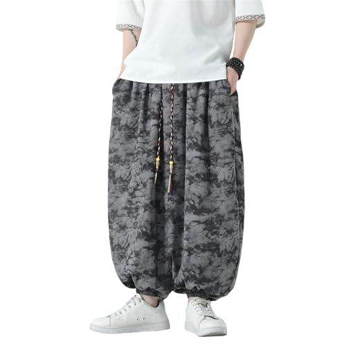 Pantalon long pour homme coupe lanterne lâche au style vintage rétro