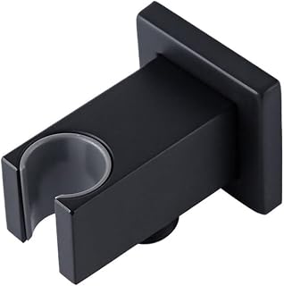Cmis Kbei Smesiteli - Soporte deslizante para alcachofa de ducha de baño, color negro mate, soporte ajustable, accesorio de baño montado en la pared (1 unidad)