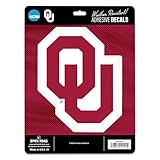 University of Oklahoma Logo Adhesive Vinyl Decal - Fun Sooners Sticker for Car, Window, or Laptop