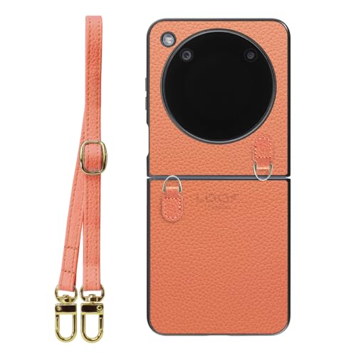 LOOF LUXURY-Flip-SHOULDER �{�v ���U�[ �V�����_�[ �X�}�z�P�[�X for Libero Flip/nubia Flip 5G �p �P�[�X �J�o�[ �܂肽���� �܂肽���݃X�}�z �V�����_�[�X�g���b�v �X�}�z�V�����_�[ �P�[�X �X�g��