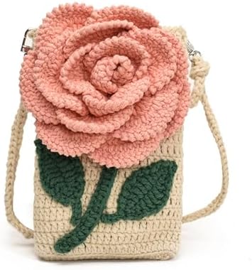 Crochet Bags for Women Girl Handmade Gift Sunflower Crossbody Pur...