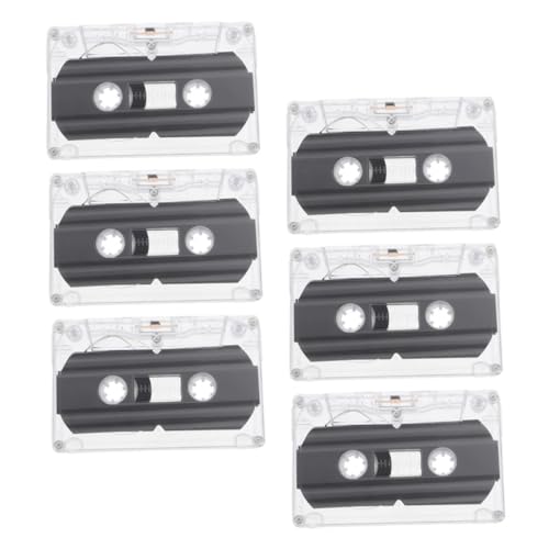 AOKWAWALIY Cassettes Vierges 30 pour Enregistrement Audio 6 Pcs Étui Rigide Transparent Cassettes pour DIY Enregistrement Vocal pour Vœux Et Bénédictions pour Séminaires Et Conférences
