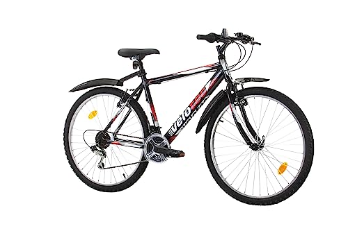 Miniatura 2 de Multibrand Probike Bicicleta De Montaña De 26 Pulgadas, Marco De Aluminio De 18 Velocidades, Para Hombre Y Niño, Guardabarros, Adecuado A Partir De 165 183 Cm Negro Y Rojo