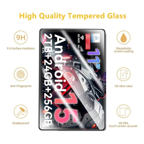 HminSen 2 Pack Screen Protector for TABWEE T90/T50/W90 Tablet 11 Inch Tempered Glass Film,Compatible with Frameflow P11T/KINGRID T90/BESTTAB W90/MOONSTARS D126C Tablets 11“ Tempered Glass by HminSen - Used condition - Image 3