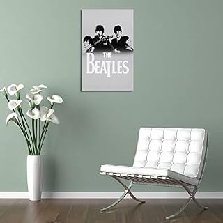 SHUPSY Poster décoratif sur toile The Beatles Black & White Art – Impression moderne pour chambre à coucher – 50 x 75 cm - Les Beatles, Paul McCartney, John Lennon, RIngo Starr, George Harrison SHUPSY Poster décoratif sur toile The Beatles Black & White Art - Impression moderne pour chambre à coucher - 50 x 75 cm – Image 5