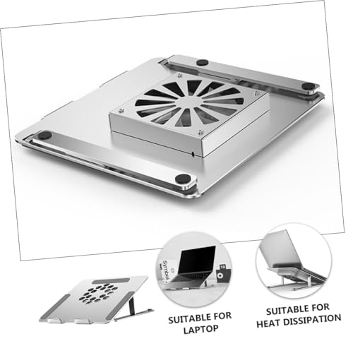 Base para laptop Veemoon aluminio ajustable con ventilador USB miniatura 5