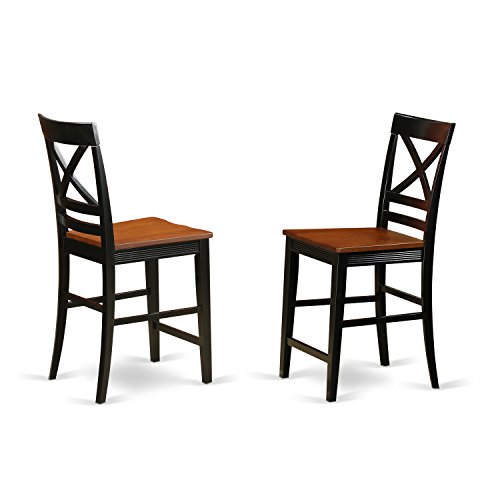 East-West-Furniture-FAQU7H-BLK-W-7-Piece-Kitchen-Counter-Set-Consist-of-a-Square-Dining-Room-Table-with-Pedestal-and-6-Dining-Chairs-54×54-Inch-Black-Cherry East West Furniture FAQU7H BLK W 7 Piece Kitchen Counter Set Consist of a Square Dining Room Table with Pedestal and 6 Dining Chairs 54×54 Inch Black Cherry