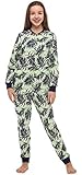 Mädchen Pyjama Overall; Lange Ärmel und Hosenbeine; Zwei Taschen; Vorne mit Reißverschluss