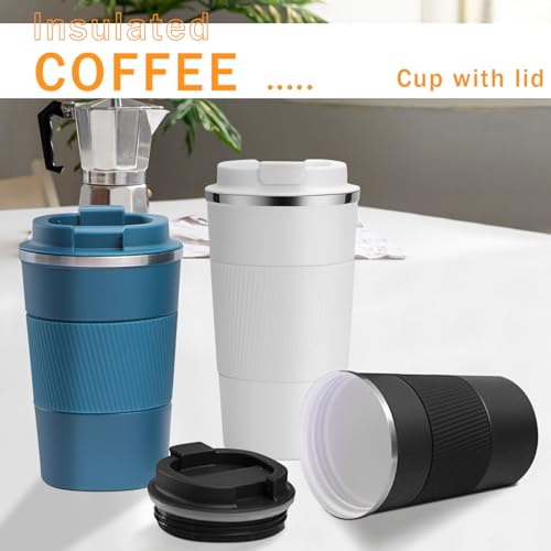Image of Insulated Travel Coffee Mug, Stainless Steel Coffee Cup with Leakproof Lid | Double-wall insulation keeps drinks hot or cold for hours, with a leakproof lid and portable stainless steel design