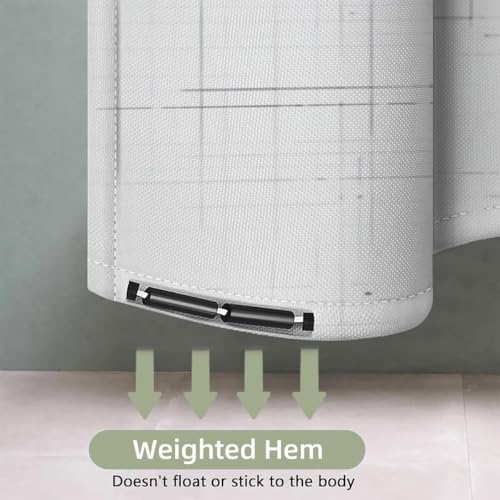 Rideau de douche imperméable et lesté 180x180 cm lavable en machine - 5