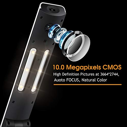 Document Cameras Scanner,10Mp Cmos,Visual Presenter Max A3 Size,Ocr Technology,W/Led Light And Micphone,Easy-To-Use Tools For 100P Book Scanner Pdf, Portable For Teacher,Classroom And Conference #TOP4