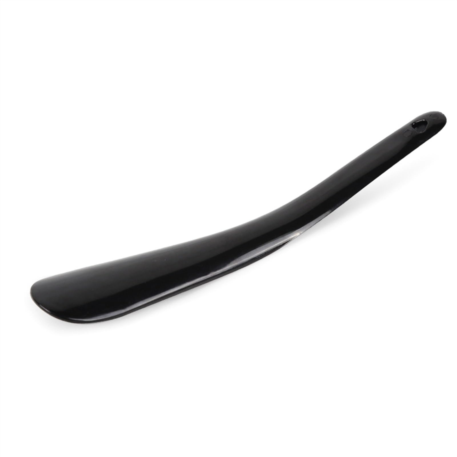 Łyżka do butów, zabytkowa łyżka do butów, 1 szt. 19,5 cm łyżki do butów w kształcie, plastikowe akcesoria, elastyczne narzędzia podnoszenia, pomoc zakładaniu dla seniorów(Schwarz)