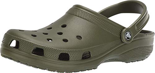 Image of Crocs Unisex-Adult Classic Clog, Clogs for Women and Men, Army Green, 16 Men /18 Women