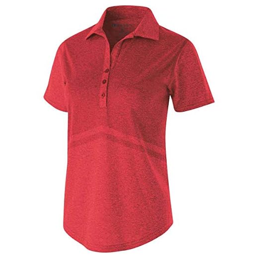 Holloway Women's Seismic Polo, Scarlet Heather, XX-Large
