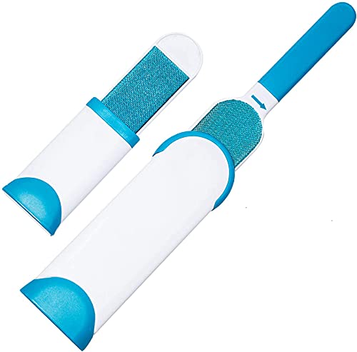 Pet Hair and Lint Remover + Ebook Gift Double Sided & Safe to Use on Any Fabric - Easy to Clean - Bonus Mini Travel Size - Reusable & Eco Friendly- No Refills Ever - For Home and Car and Dogs and Cats
