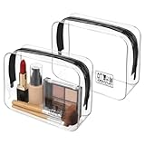 EASYFUN Toiletry Bag 2pcs TSA Approved Travel Clear Toiletry Bag for Men and Women Travel Accessories Quart Size Toiletries Cosmetic Pouch Makeup Bags