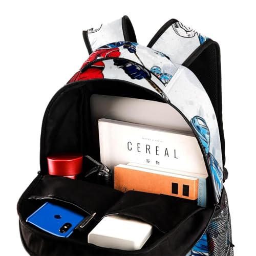 Sac à dos d'école pour adolescente et garçon résistant à l'eau - 4