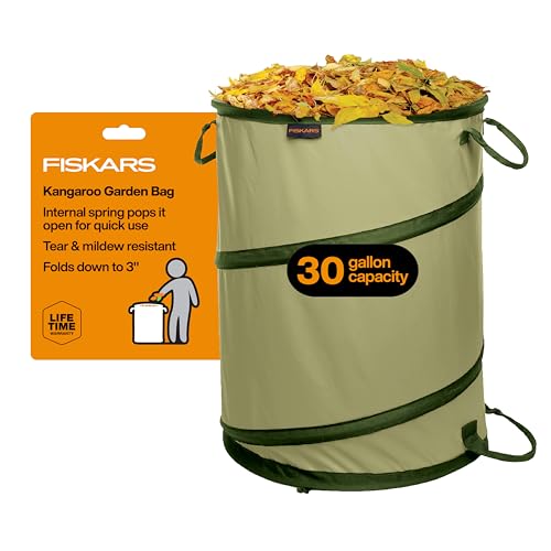 Fiskars Kangaroo Collapsible Spring Up Garden Bag for...