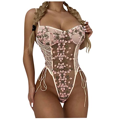 Lingerie sexy dentelle pour pimenter vos soirées en amoureux vêtement de nuit rose