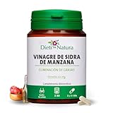 Dieti Natura Vinagre de Sidra de Manzana 60 Cápsulas de Origen Vegetal - Vinagre de Manzana Cápsulas Quemador de Grasas Natural - Ayuda a Mejorar la Digestión - Depurativo Natural