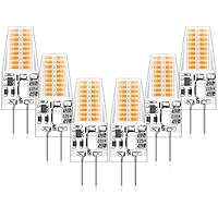 Auting Bombillas LED G4 de 3W, Equivalente a Bombilla Halógena de 30W, 300lm Blanco Cálido 3000K Lámpara LED G4, DC/AC 12V, No Regulable, Ángulo de haz de 360 °, Paquete de 6