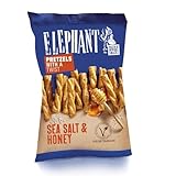 ELEPHANT - Twist bretzels sel de mer et miel - Végétarien · Bretzels Torsadés · Cuits au Four, Non Frits · Extra Croustillantes - le paquet de 160g - Le Lot De 4