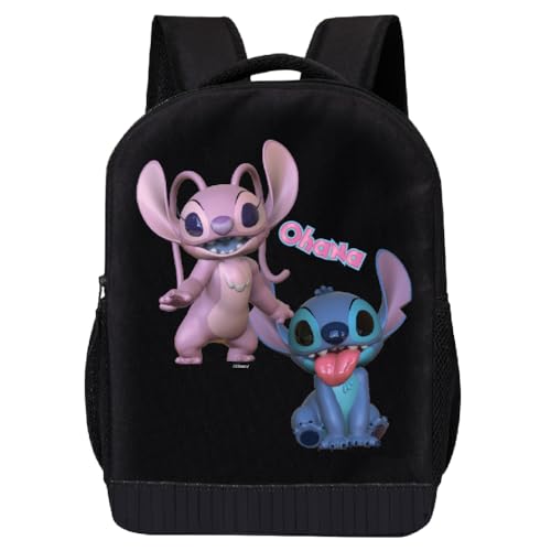 Disney Stitch Backpack - Lilo and Stitch Travel Backpack Laptop Bag with Water Bottle Pocket for Boys, Girls and Toddlers, Ohana, Travel Backpacks