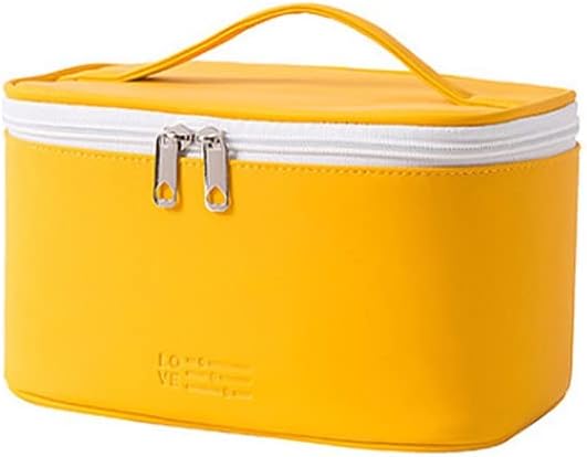 Bolsa de cosméticos de piel sintética para mujer bolsa de maquillaje de gran capacidad impermeable organizador de belleza artículos de aseo para