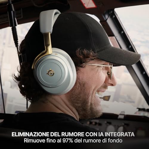 Arctis Nova Elite - Cuffie da gaming wireless - 96kHz/24bit - Speaker in fibra di carbonio - ANC - Eliminaz. rumore con IA - App - 2,4GHz+BT - Multisource; OmniPlay PC+PS+Xbox - Sage&Gold - Cuffia gaming - Immagine 6