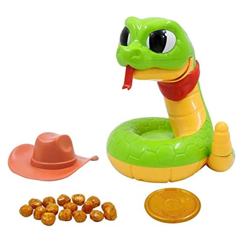 Fledimo Hungry Rattle Snake Gold Digger Board Game, Electric Tricky and Scary Rattlesnake Toy,Snake Toy,Prank Toy with 16 Gold Bullions, 1 Cowboy Hat and 1 Gold Coin for Adult and Children Cover