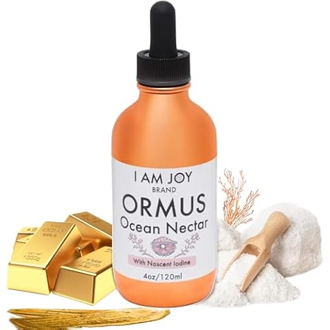 I Am Joy co. Ormus Ocean Nectar Monoatomic Gold with Iodine Designed to Decalcify The Pineal Gland, Support Thyroid and Increase Feelings of Alertness, Clarity of Thought and Energy 4oz Cover
