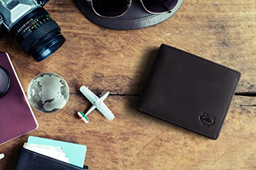 Image of Stealth Mode Leather Bifold Wallet for Men With ID Window and RFID Blocking