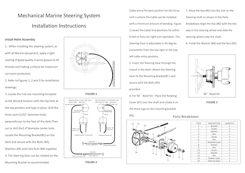 13 FT Boat Steering Cable Outboard Rotary System Kit with Steering Wheel by Misakomo - Used condition - Image 8