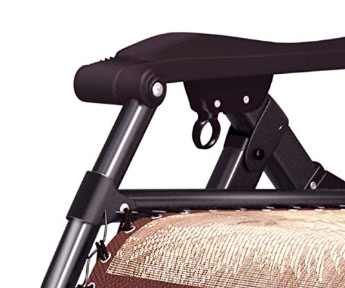 Chaise de jardin pliante pour soulager le dos fauteuil réglable Zero Gravity marron