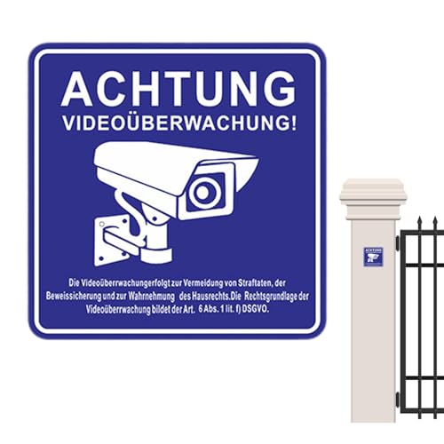 Cartel de vigilancia – de seguimiento, etiqueta de advertencia | Advertencia de control, señal de observación, señal de protección, señal de atención, calcomanía de protección