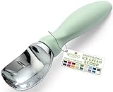 Spring Chef Ice Cream Scoop with Comfortable Handle, Professional Heavy Duty Sturdy Scooper, Premium Kitchen Tool for Cookie Dough, Gelato, Sorbet, Pistachio