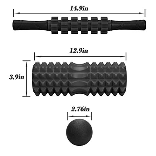 4 in 1 Foam Roller Set, Yoga Roller with Massage Ball - Image 3