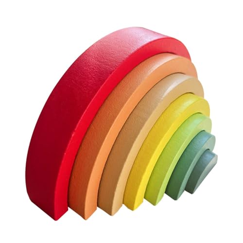 UOPJDD 1 Pieza De Juguete De Madera Arcoiris, Juguetes Educativos Creativos, Suministros De Educación Infantil, Juguetes Apilados.