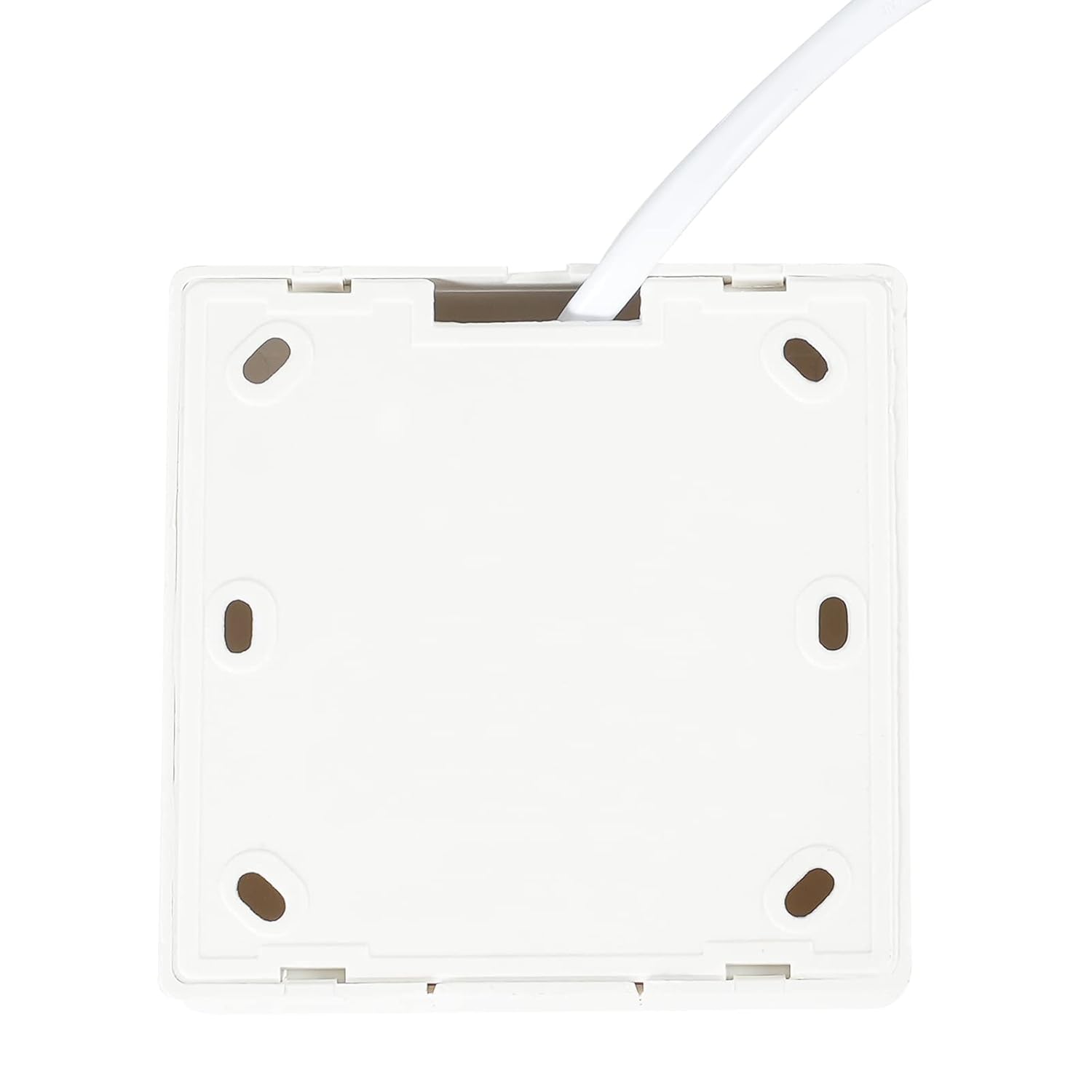 20Ft E26/E27 Socket On/Off Switch Wire Light Bulb Socket Lamp-Socket for Balcony, Garage Installation Lighting, 1-Pack, White (Square Socket)