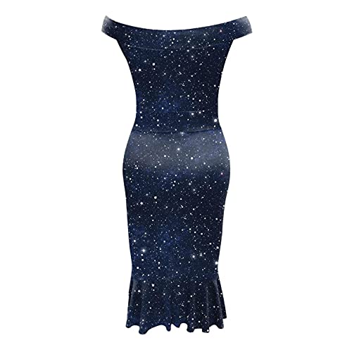 BAGELISE Vestido para mulheres, ombro vazado, manga curta, cor sólida, slim fit, cintura franzida, c