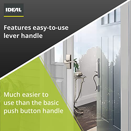 Ideal Security Door Lever With Keyed Deadbolt Lock For Storm And Screen Doors, Satin Nickel (4-Piece Set) #TOP5