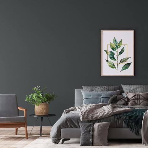 Image of HOME13 Matte Wallpaper Peel & Stick Contact Paper Decorative Self Adhesive Vinyl Wallpaper for Kitchen Cabinet Furniture Countertop Waterproof (24 x 48 inches, Dark Grey Matte Wallpaper)
