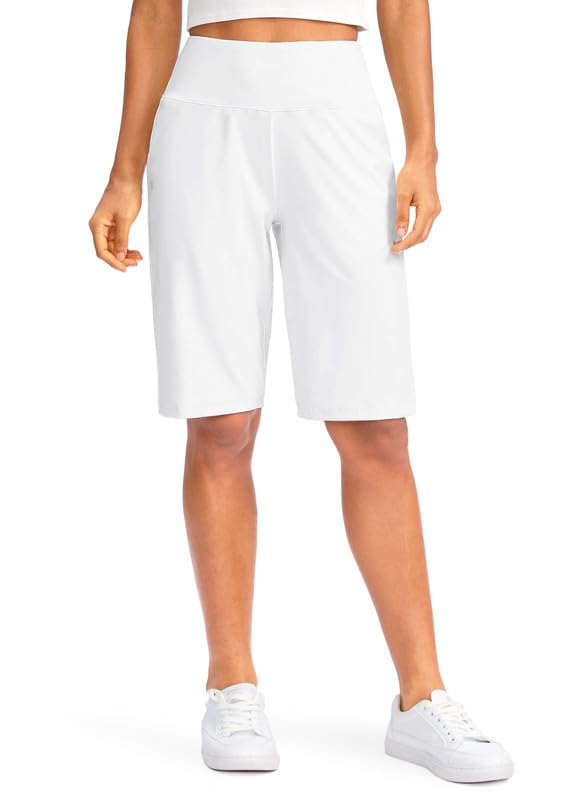G Gradual Women's 12" Bermuda Long Shorts with Pockets High Waisted Stretch Knee Length Shorts for Women Summer Walking