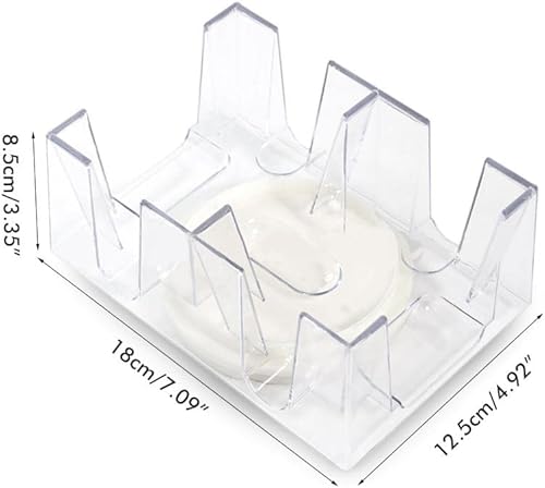 Miniatura 2 de Soporte giratorio para bandeja de cartas, 2 barajas6 cartas de tamaño estándar, práctico soporte para naipes transparente
