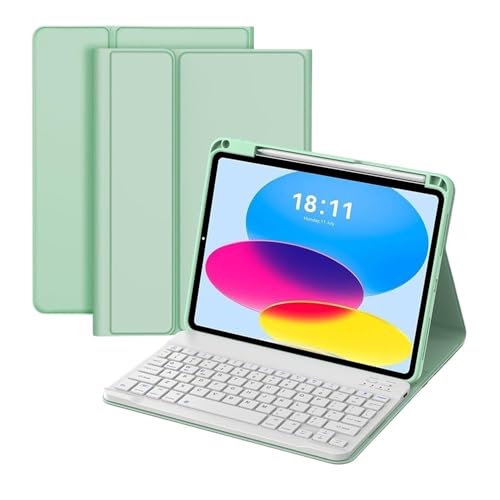 Housse pour iPad Pro 11 clavier QWERTY magnétique protection intégrale vert menthe