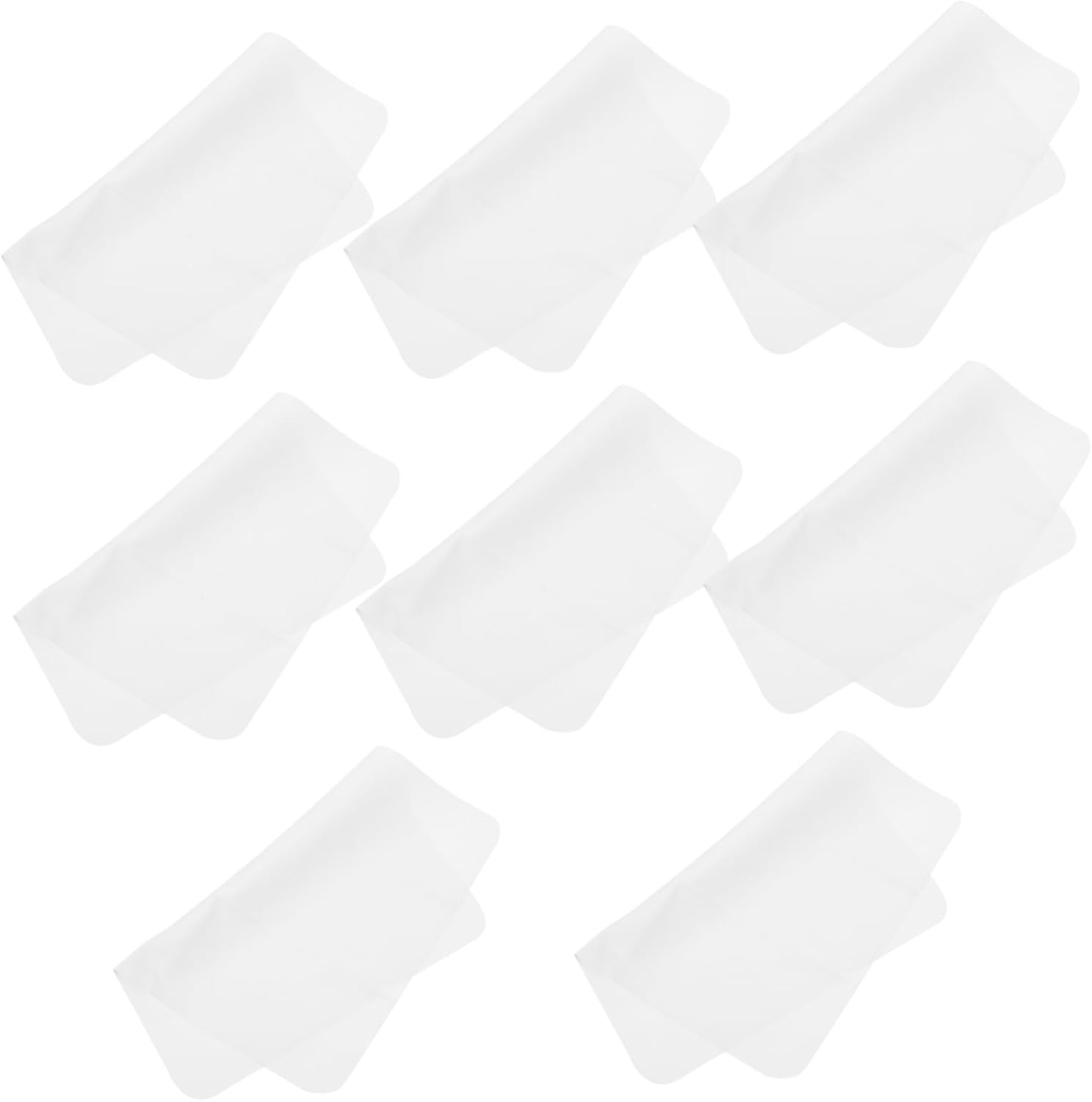 8pcs White Polyester Cleaning Cloths for Eyeglasses and Screens